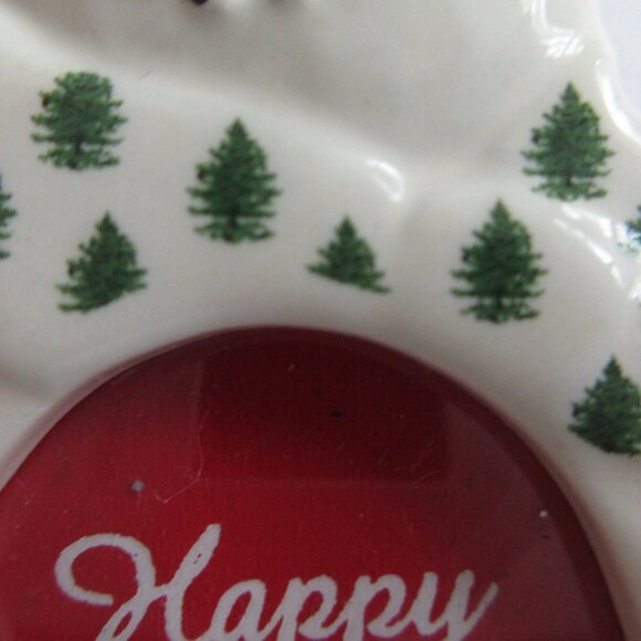 Spode Porcelain Christmas Tree Snowman Picture Frame Christmas Ornament - Picture 11 of 13